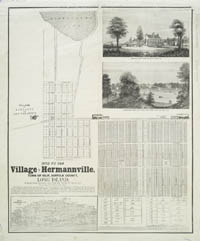Map of the village of Hermannville, ca. 1850