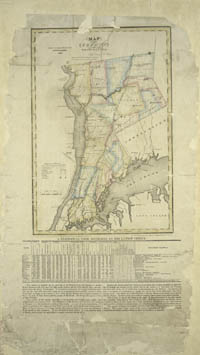 Map of the county of Westchester