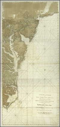 A chart of the coast of New York, New Jersey, Pensilvania,