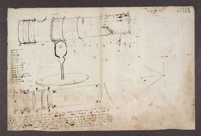 Newton’s drawing of the reflecting telescope