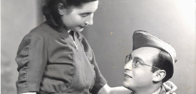 Sala Garncarz and Corporal Sidney Kirschner, January 1946