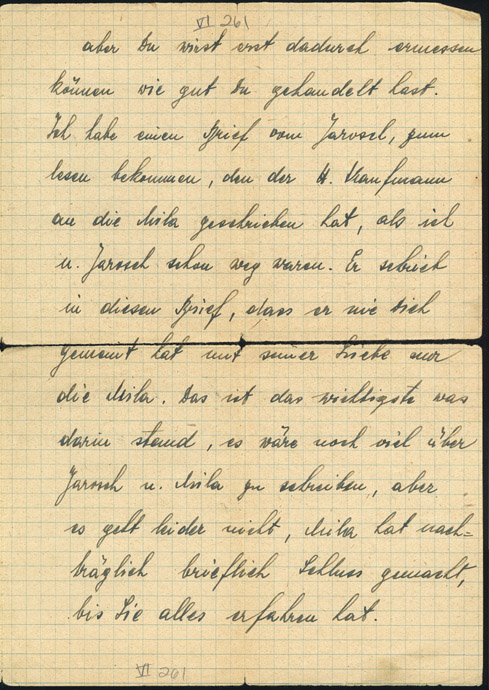 Letter to Sala Garncarz, in German, Dyhernfurth, Germany, March 1, 1943