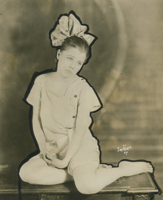 Frances White in costume for her child imitation routine. Photograph by Jay Herts, NY.