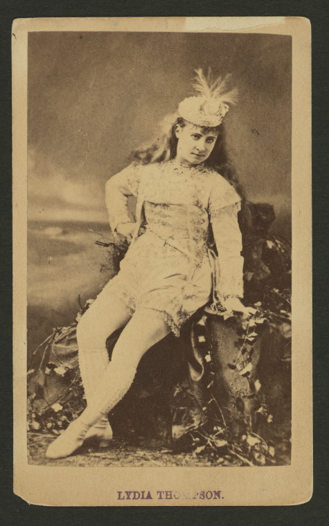19th century Lydia Thompson in her costume for Ixion	" Portraits of Celebrities, 