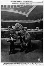 Harry Houdini Promotional photograph with an elephant in Cheer-Up at the Hippodrome Theater.