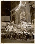 Paramount Theater, NY, exterior and marquee, 1929