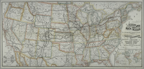 Map of Great Rock Island Route, 1883