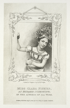 Engraving of Clara Fisher
