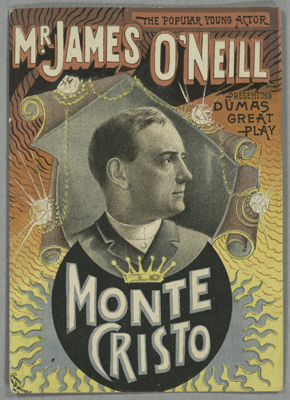 Promotional brochure for James O'Neill's Monte Cristo tours