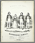 Published sheet music for "We are Happy and Free," 1843