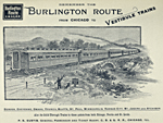Advertisement for the Burlington vestibule trains
