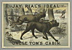 Promotional tour postcard of Jay Rial's Ideal Uncle Tom's Cabin